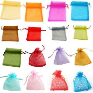Emballage recyclable promotionnel d'organza de sacs de cordon d'ISO14001 10x15cm