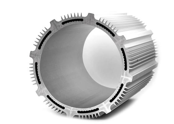 Cilindro preto prateado Shell With Longlife do perfil 6063 T5 de alumínio industrial