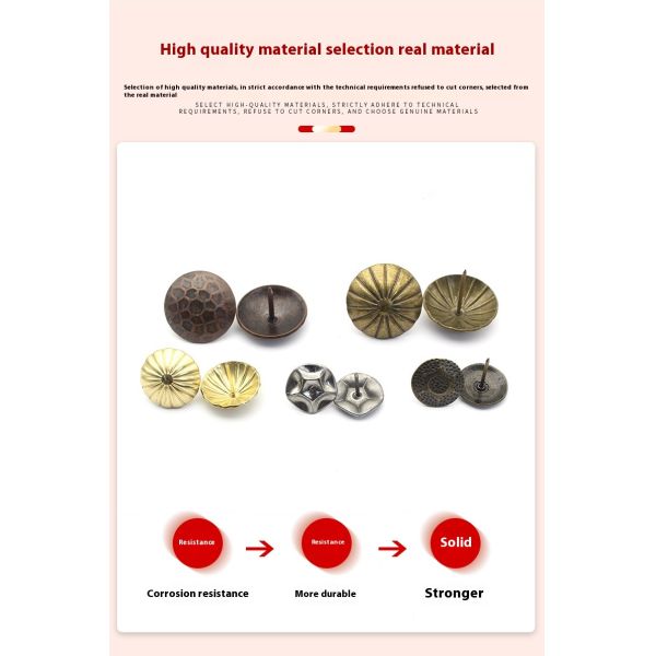 Direct Sale Modern Style Iron Nail Bubble Thick Pattern Decorative Nail Pushpin for Soft Sofa Drum Nail Head