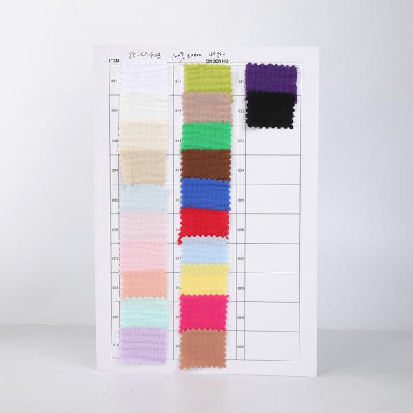 High Quality Wholesale Factory Woven Fabric Solid Color Crinkle Fabric Pure Cotton for Girls Women's Clothing Dress Shirt