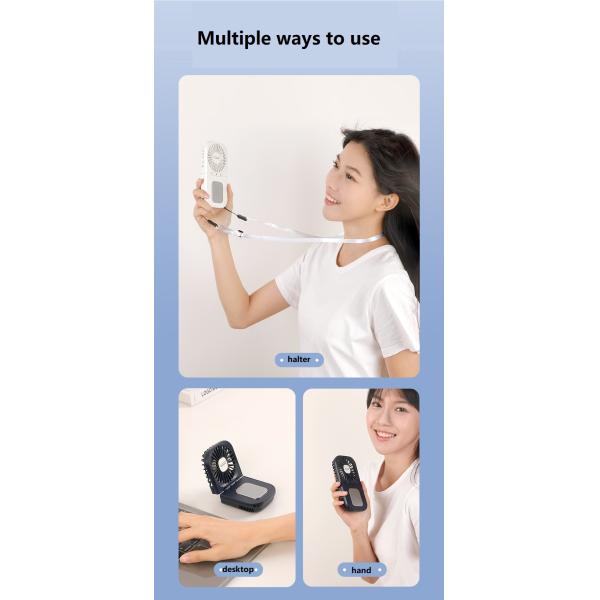 3.7V Cold Compress Handheld Folding Fan Portable Table Mini Fan for Neck Cooling Gift