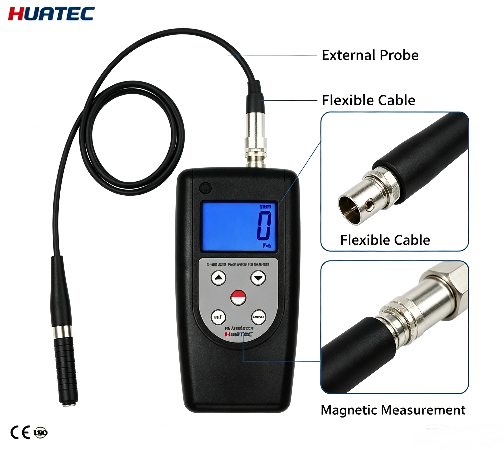 TG-2200CN High Accuracy Eddy Current Thickness Meter Single Continuous Mode for Anodizing Paint Enamel Coating Test