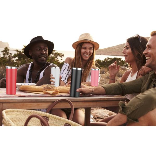 Tubules minces avec couvercle 20 oz en acier inoxydable à vide isolée double paroi Voyage tasse de tubules d'eau de café