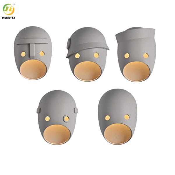 Нордическая творческая лампа стены маски для прохода спальни комнаты прожития проживания в семье