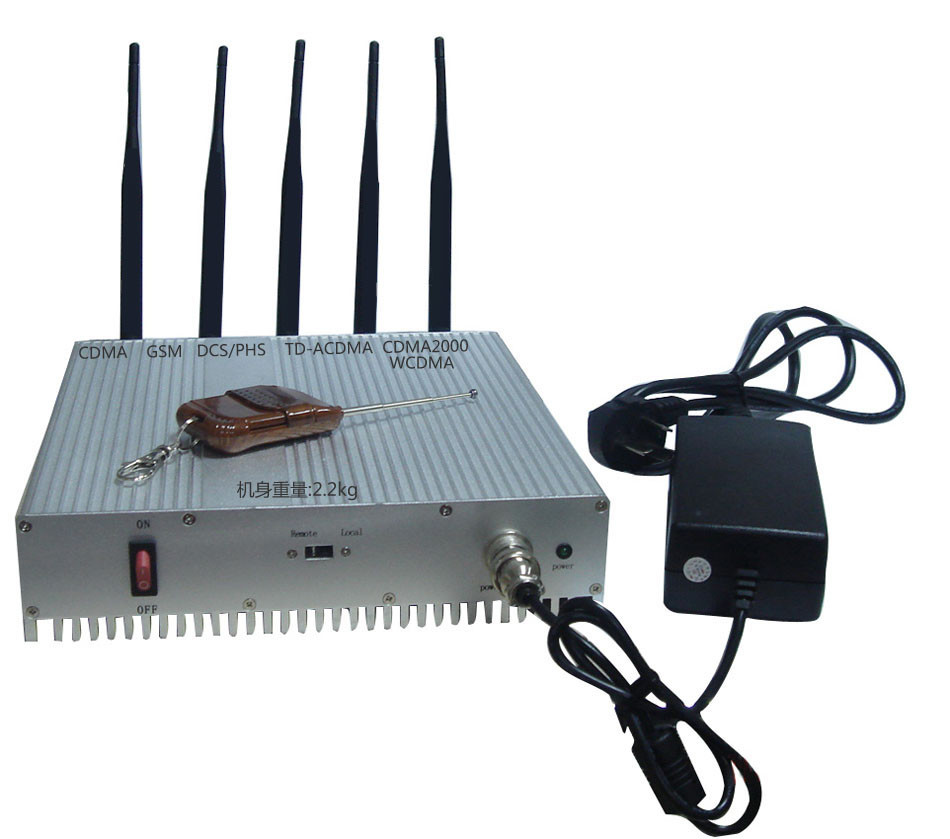 Польза диапазонов Jammer 5 сигнала сотового телефона дистанционного управления 3G неподвижная крытая
