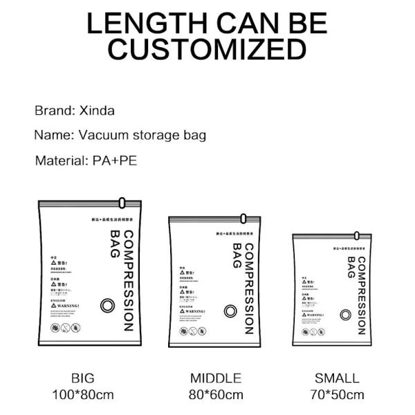 Хранение вакуума вкладчика космоса постельных принадлежностей 40x60cm кладет водоустойчивое в мешки