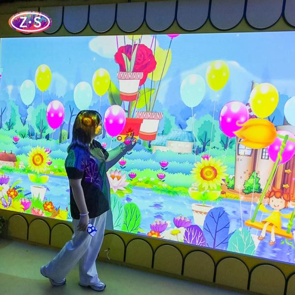 Children's Museum Exhibit with Interactive Coloring Wall for Collaborative Art
