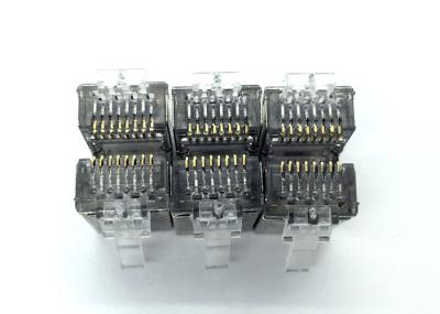 Conector dos ethernet do ftp 8P8C RJ45, conectores RJ45 para o cabo Cat6 com uma parte dianteira do furo