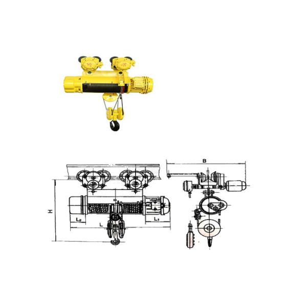Remote Control Explosion Proof Electric Wire Rope Hoist 0.5 Ton To 16 Tons