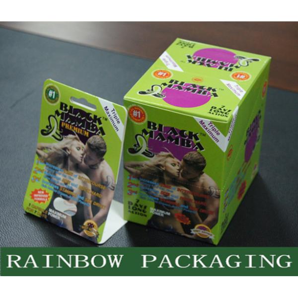 Black Mamba Sex Pills Packaging Blister Card Packaging for Men's Enhancement