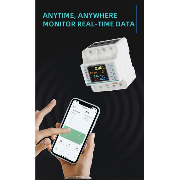 3-Phase WiFi Reclosing Protector: Tuya Smart, 10 Protections, PV Meter