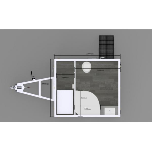 Luxury Mobile Toilet Trailer with 1 Year Warranty and Extruded Insulation Board Fiberglass Construction