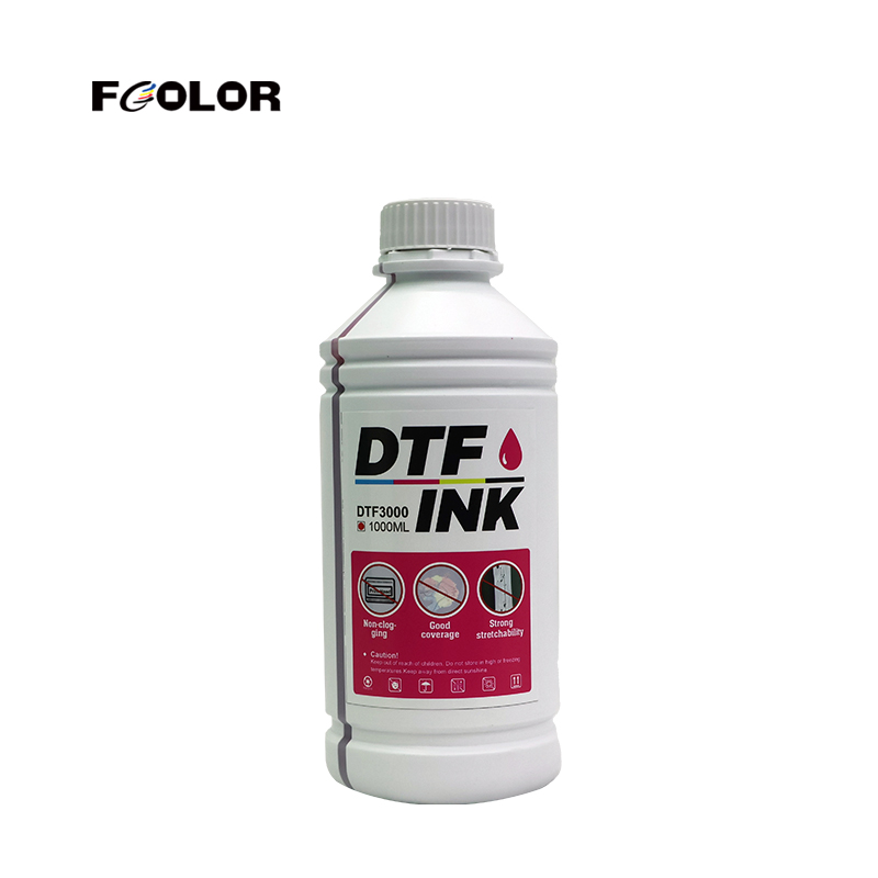 FCOLOR 1000ml High Quality Tinta Transfer Dtf White Ink No Sediment No Clogging Premium Dtf Ink for Xp600 I3200 L1800 ET8550