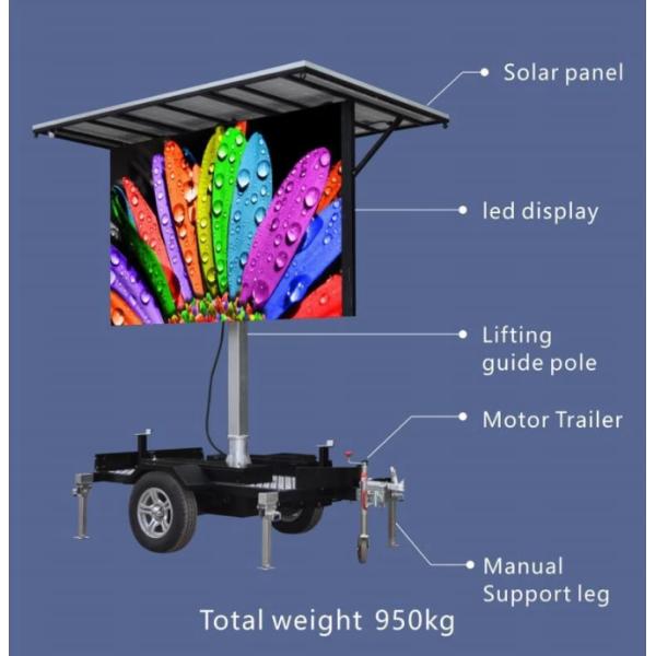 На открытом воздухе чернь трейлера полного цвета smd P6 коммерчески привела дисплей тележки для рекламировать привод HD в театре