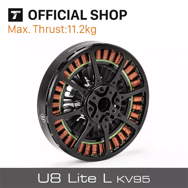 T-MOTOR U8 Lite L KV95 110 Power High Torque Efficiency Waterproof Brushless Motor Manned Multi Axis DIY