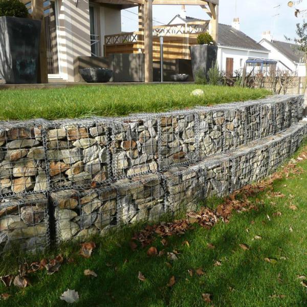 Galvanized Pvc Hot Dipped Welded Gabion Basket 4.0 / 5.0 Mm Dia