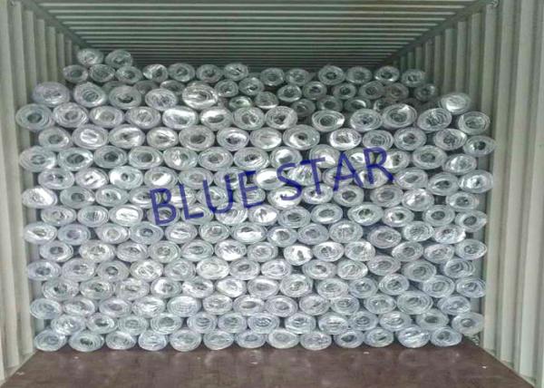 Silver Galvanized Wire Fence 0.9 - 2.1m Height , Metal Wire Fence For Animal Feeding Field