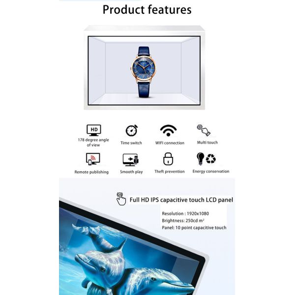 43 inch New Products Indoor Infrared Touch Transparent Advertising Display Price For Advertisement