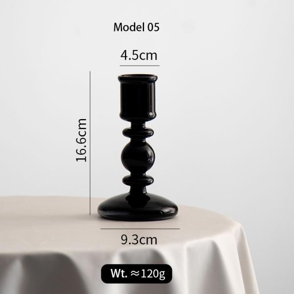 Candeeiro de vidro preto de Ramadã Jarr Stand para presente de casamento Decoração de mesa