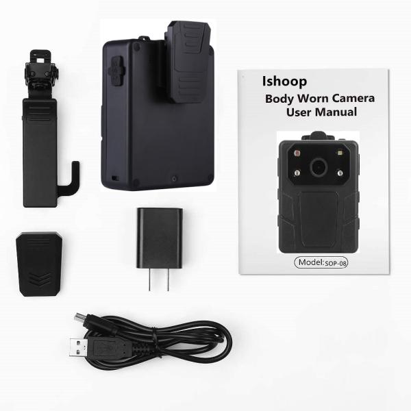 Câmeras vestidas da polícia de 128GB IP67 corpo de pouco peso com exposição do LCD