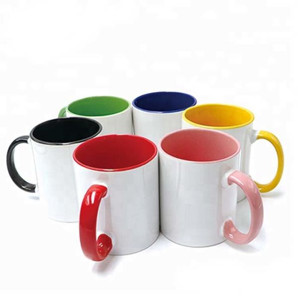 Blank 11oz Ceramic Sublimation Coloured Mugs Two Tone Design Microwave Safe