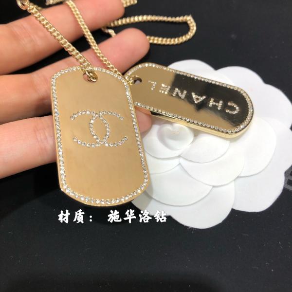 Gold Crystal Square Pendant Necklace Luxury Necklaces With Diamond Chain