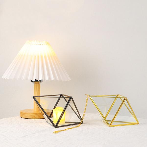 Hanging glass container diamond-shaped garden design decoration artifact pendant flower awn pendant cover