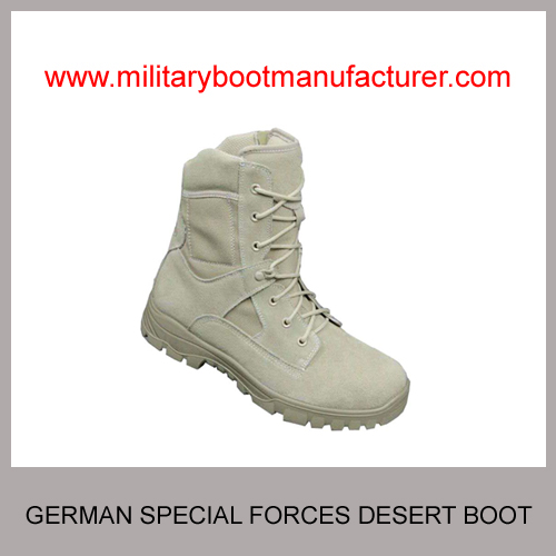 Wholesale China made Germany Special Forces Military PU Rubber Dual Density Sole Light-weight Tan Color Desert Boot