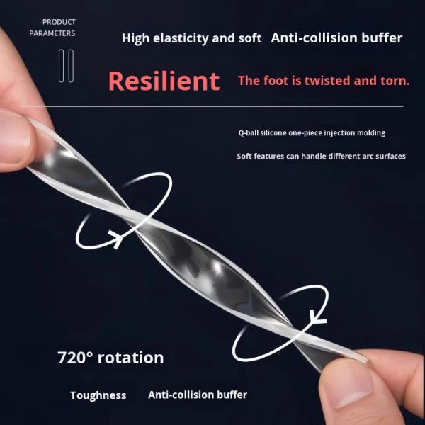 Table Cabinet Door Sticker Silent Anti-Collision Wall Sticker Household No-Trace Waterproof 2.5mm Thick Silicone Self-Adhesive