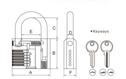 Grey Iron Padlock ( Heavy Duty ) All Sizes High Security Padlock Household Type