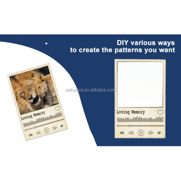 Sublimation Exquisite Handcrafted Vintage MDF Photo Frame 14x9cm - Perfect for Cherishing and Sharing Precious Memories Gift