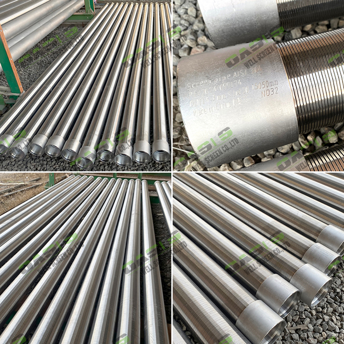 Water Well Screen Pipe constructed from stainless steel with high open area up to 60 percent for fluid flow and reduced clogging risks