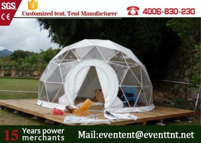 Largest Tent For Camping Bake Finished Steel Pipes Round / Square Shaped Window