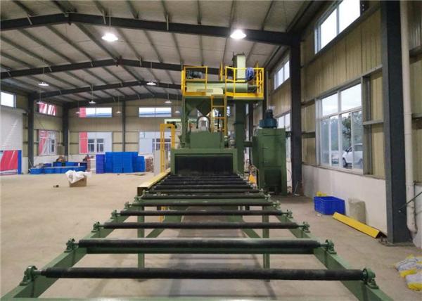 Small Shot Roller Conveyor Blast Machine For Cleaning Aluminum Parts / Channel Bars