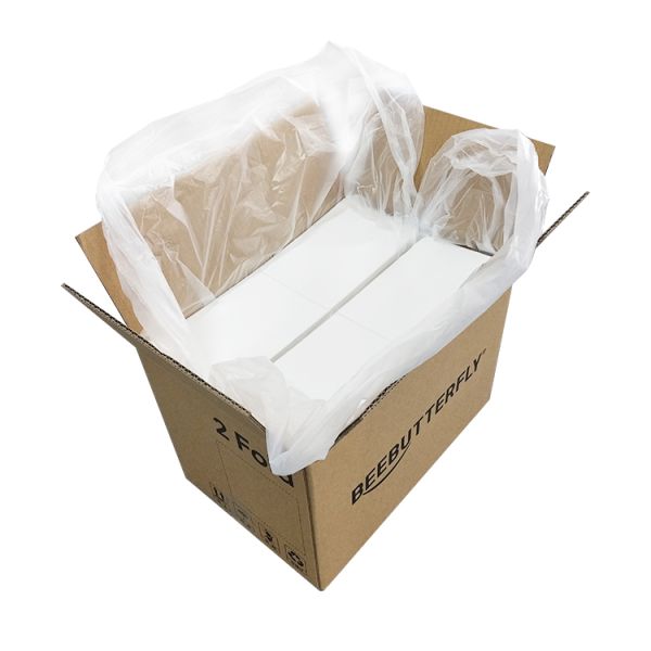 Pressure Sensitive Glassine Thermal Label Roll / Fanfold White / Yellow / Blue