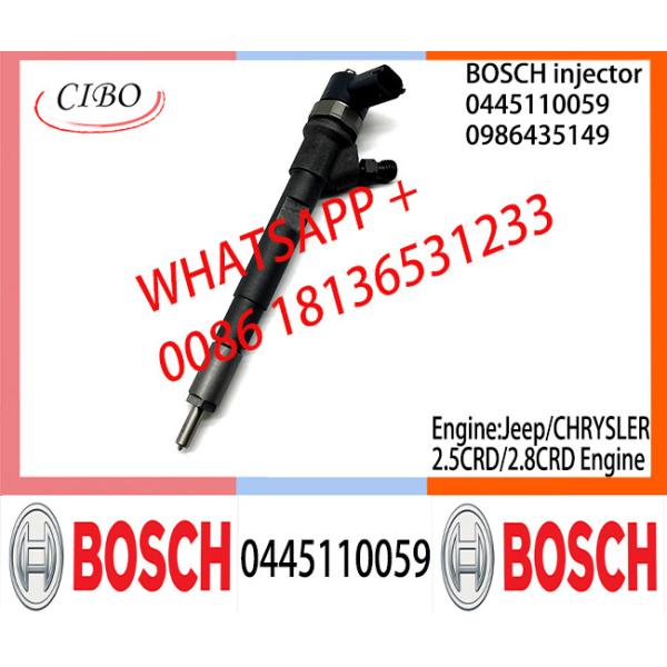 Diesel Common Rail Injector 0445110059 0986435149 05066820AA for Jeep/CHRYSLER 2.5CRD/2.8CRD