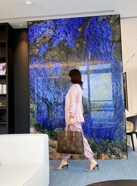 Modern Design Luxury Elegant Brazil Dream Sapphire Blue Stone Backlit Labradorite Blue Granite
