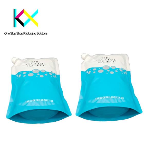 Gravure Printed Liquid Stand Up Pouch Sustainable Packaging Bags With 16mm Spout