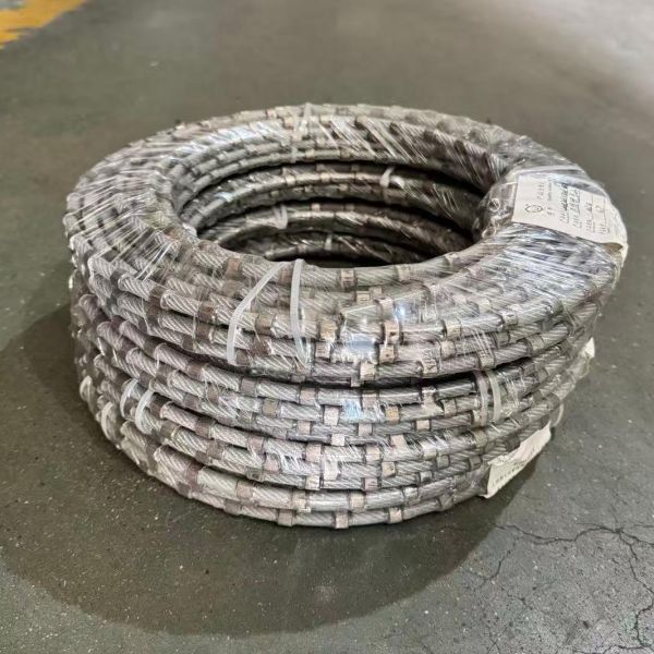 Precision Cutting Marble Diamond Wire Saw Rope with Marble-Optimized Diamond Segments and Flexible Rope Core