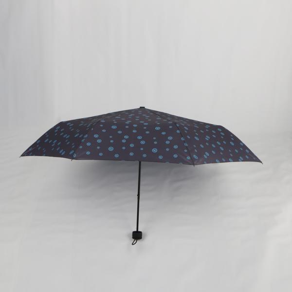 High End Three Fold Umbrella Plastic Handle Manual Folding Umbrella For Men