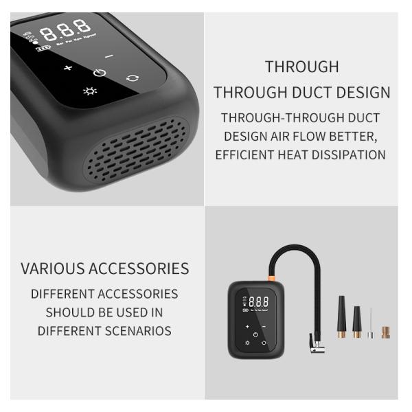 Effortless Inflation with YANTU AM49 Mini Bike Air Pump Compressor Cordless and Digital