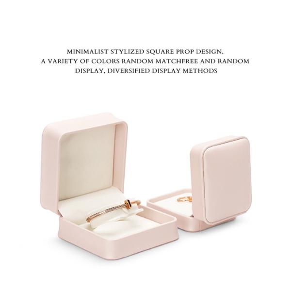 BPU03 ПУ кожаный квадратный роскошный подарочный ящик для ювелирных украшений и упаковки