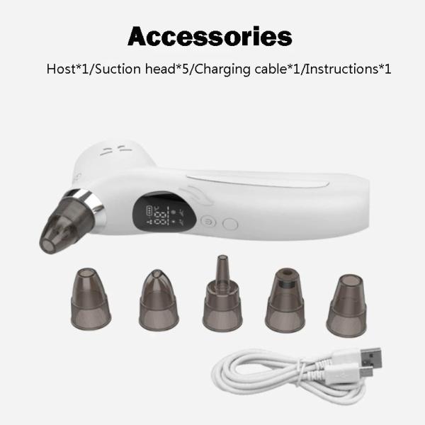 Vacuum Facial Blackhead Removal Suction Device Rechargeable Deep Pore Cleanser Machine