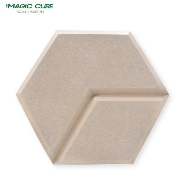 Panel acústico hexagonal 3D de fibra de poliéster con absorción de sonido ecológico