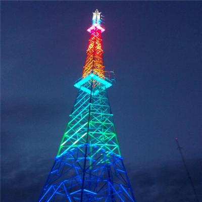 Torre equipada com pernas do aço 4 do Hdg da transmissão de tevê do rádio de micro-ondas