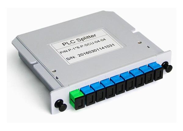 1x8 SC UPC Fiber Optical Cassette PLC Splitter in Fiber optic box