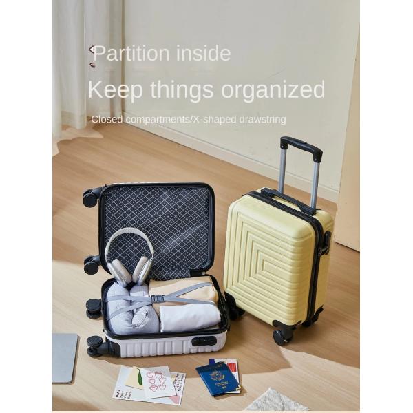 Customized Logo 14-Inch Fabric Luggage Case with Removable Wheel Airline Boarding Suitcase Spring and Autumn Travel