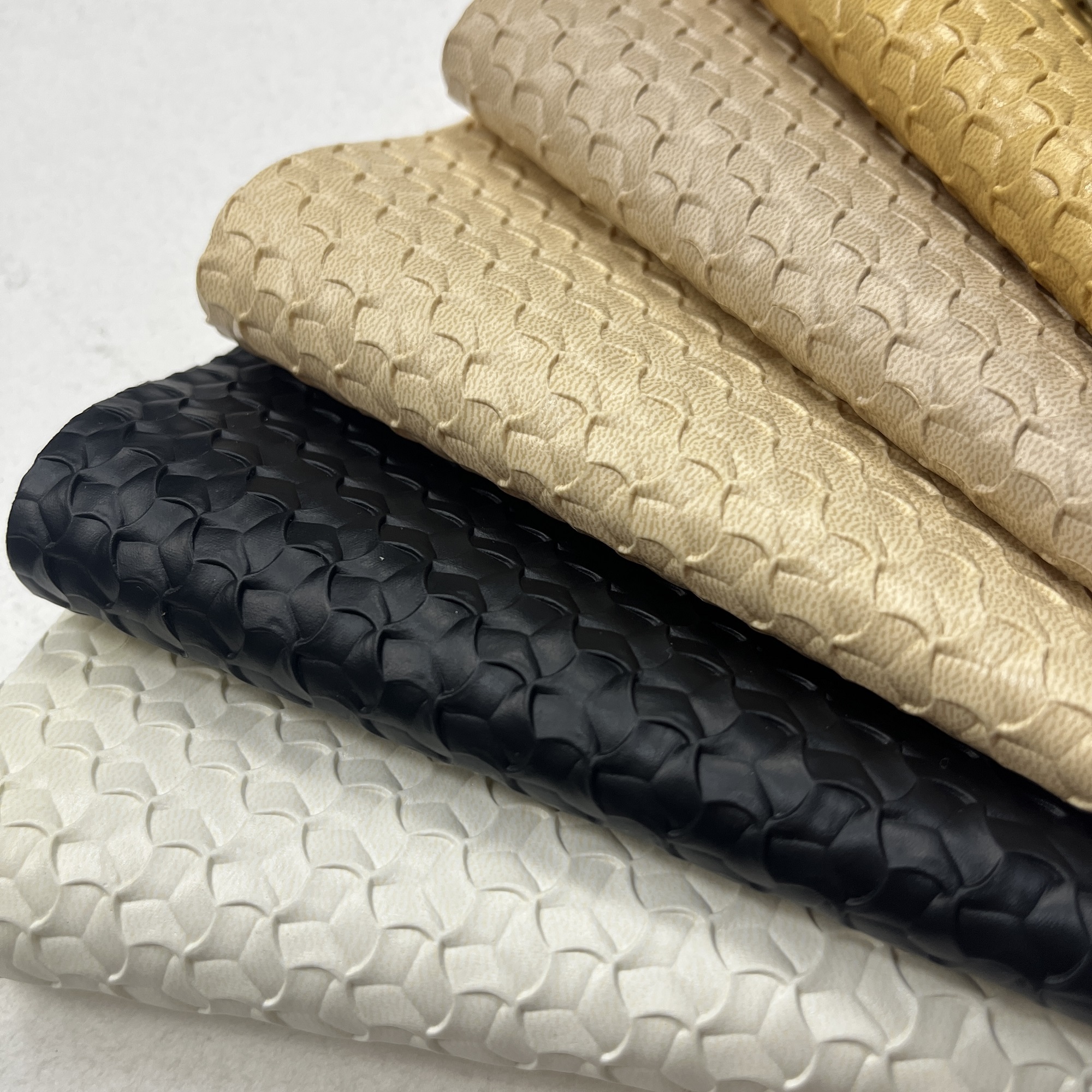 Wholesale Vinyl Pvc Faux Artificial Synthetic Leather Fabric Roll