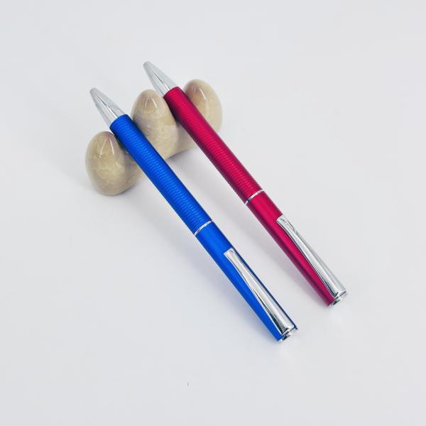 High End Aluminum Twist Ball Pen Colorful Anti-slip Grip Smooth Writing Ballpoint Pen