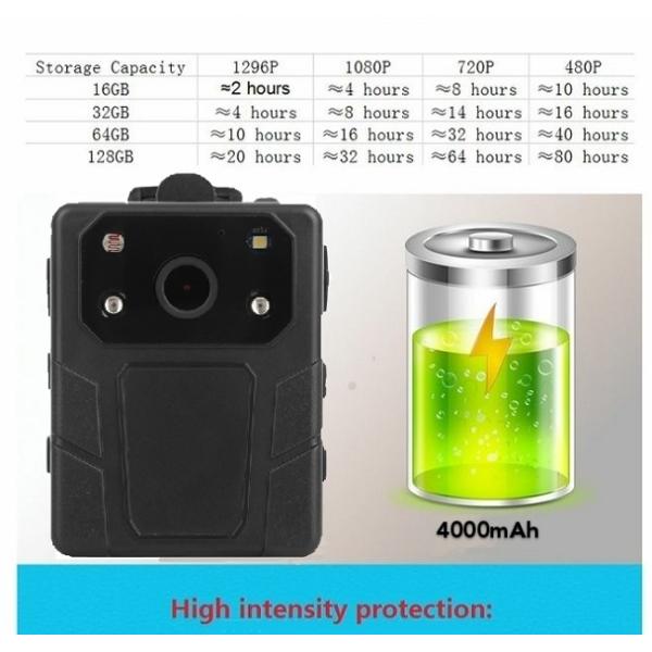 камера полиции ночного видения 4000mAh 1296P 10m пригодная для носки